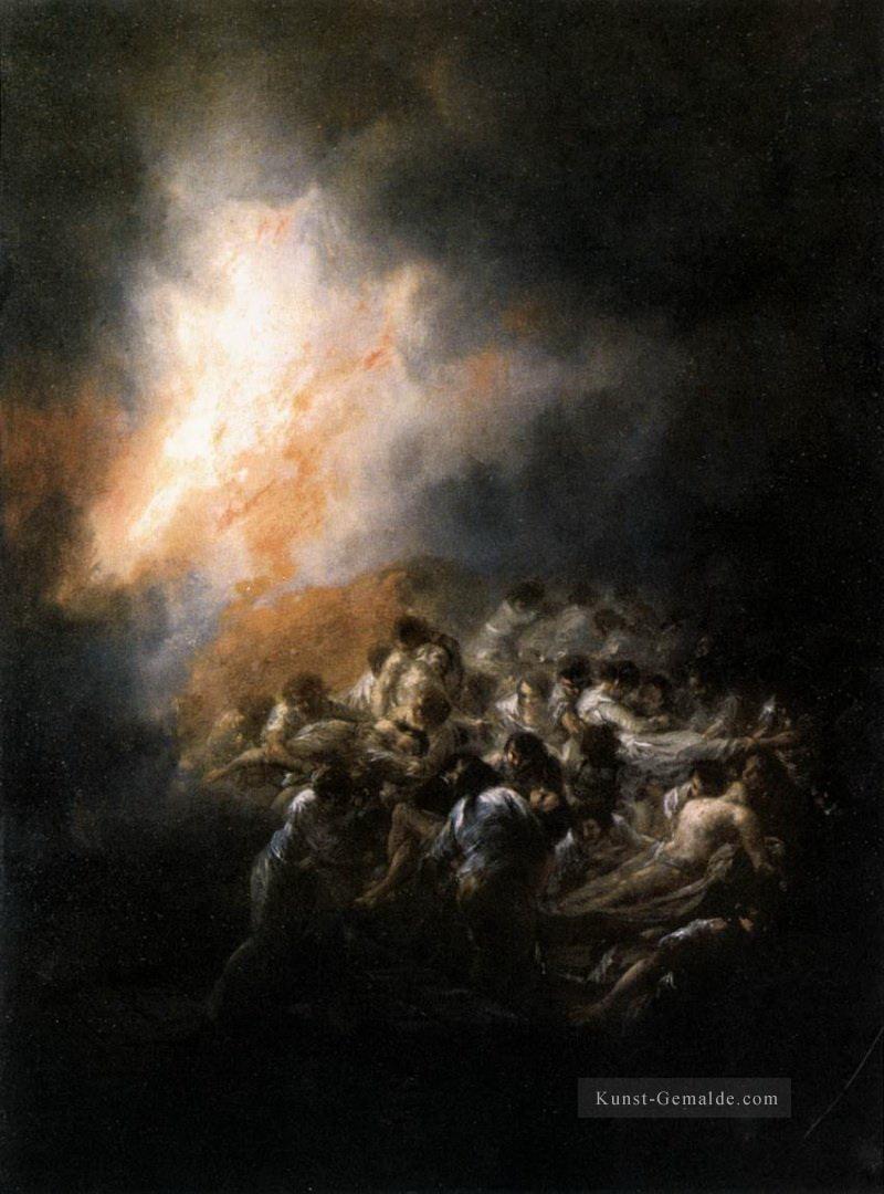 Feuer in der Nacht Francisco de Goya Ölgemälde